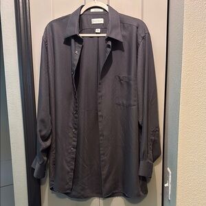 Van Heusen Black Button-Up Shirt